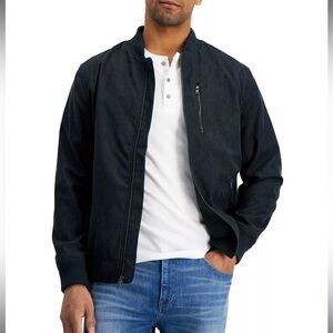 Men's Perforated Bomber Jacket